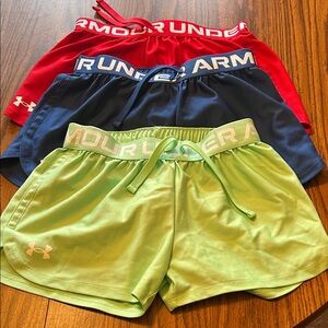 Under Armour Kids Shorts - Red, Navy, Light Green